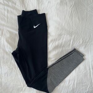 Nike Black and Gray Leggings